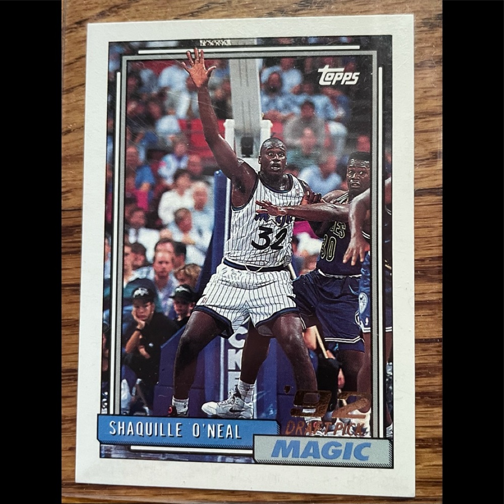 1992 Topps Shaquille O’Neal Rookie Card.